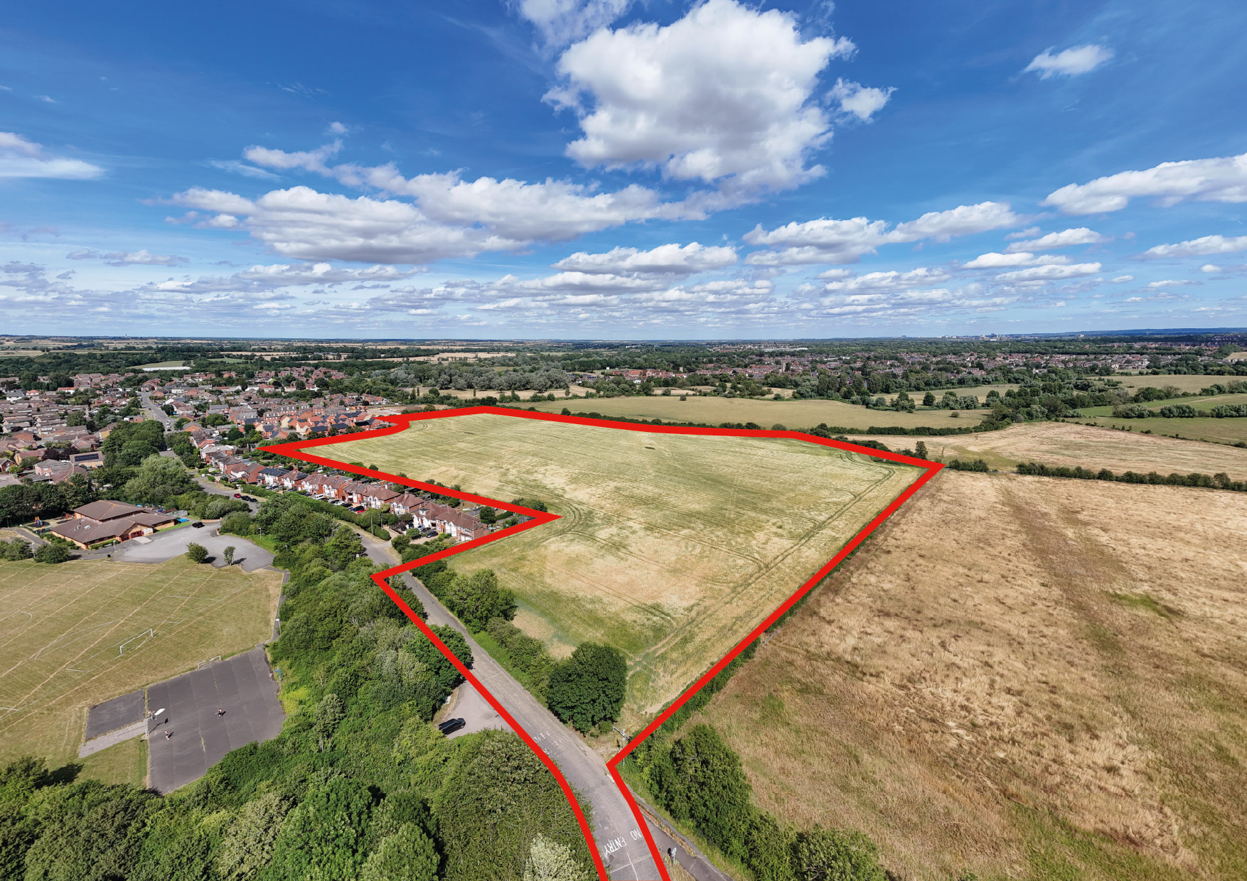 Outlined aerial image
