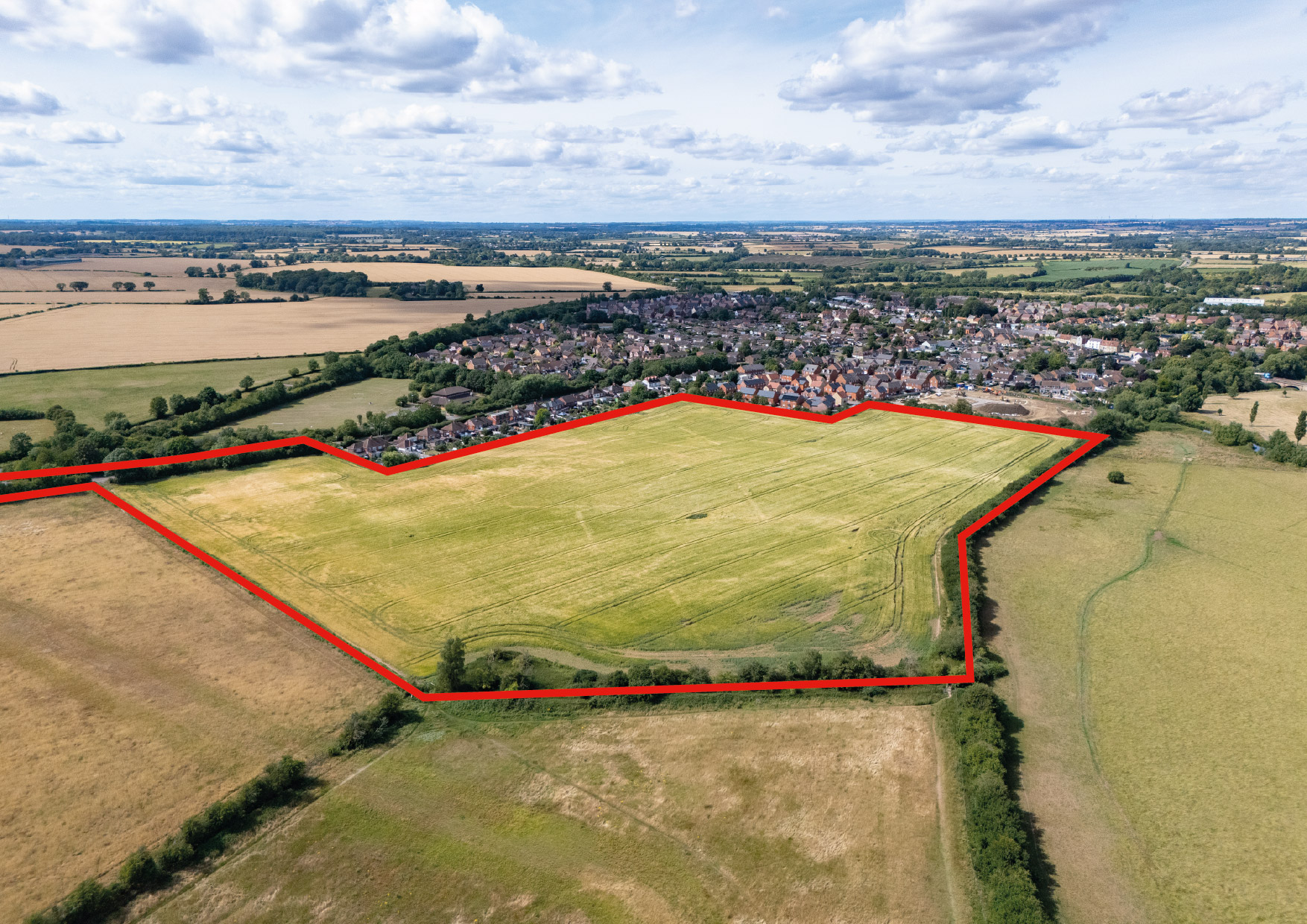 Outlined aerial image