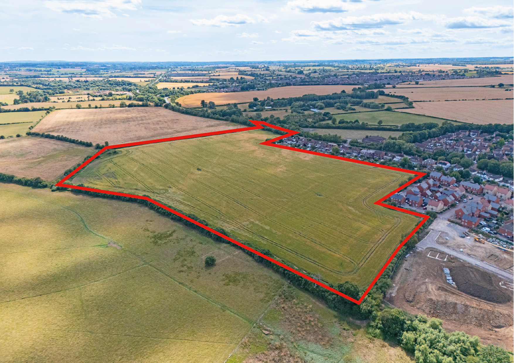 Outlined aerial image